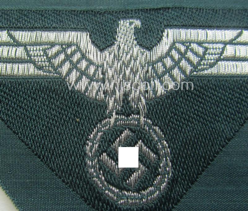 Later-war-period, WH (Heeres) officers'-pattern so-called: 'M44'-pattern- and/or: trapezoid-shaped breasteagle ie. 'Brustadler für Offiz. des Heeres'