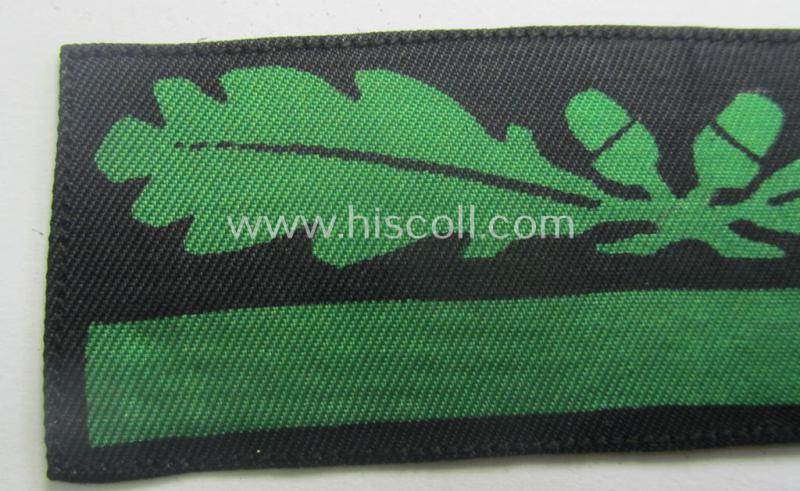 Single, officers'-pattern, WH (Heeres o. Waffen-SS) rank-insignia-bar (for usage on the various camouflaged-uniforms) as was used by an officer holding the rank of: 'Leutnant' (ie.: 'SS Untersturmführer')