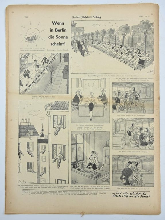 German Berliner Illustrierte Zeitung Newspaper 1942