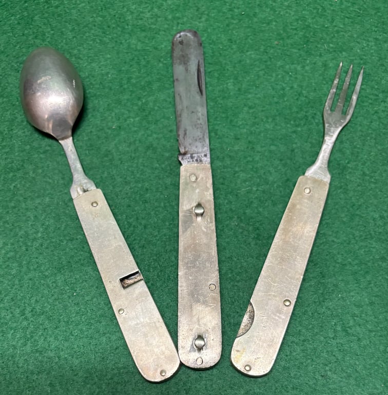WW1 Private Purchase Eating Utensils Combination.