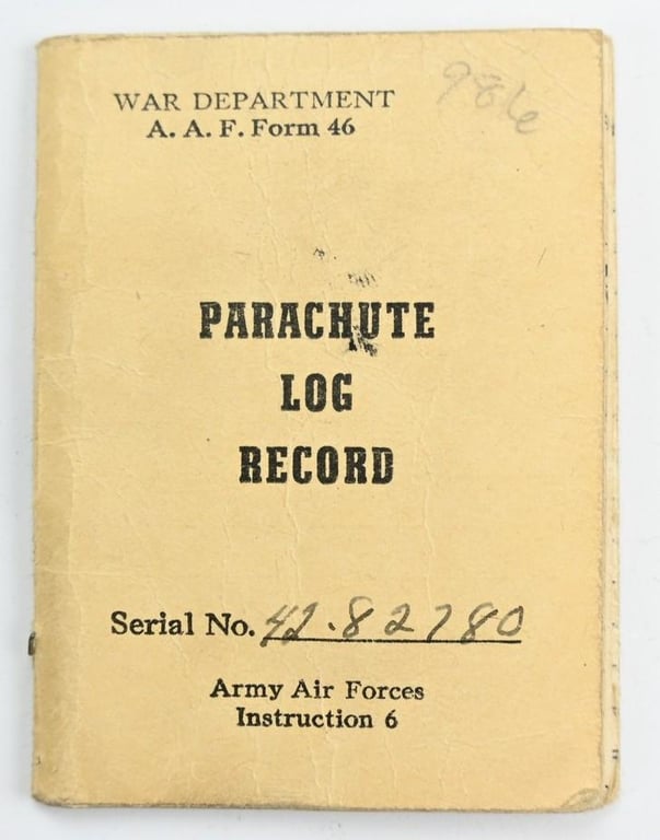 USAAF WW2 Named Irving Seat Type Parachute Harness Assembly
