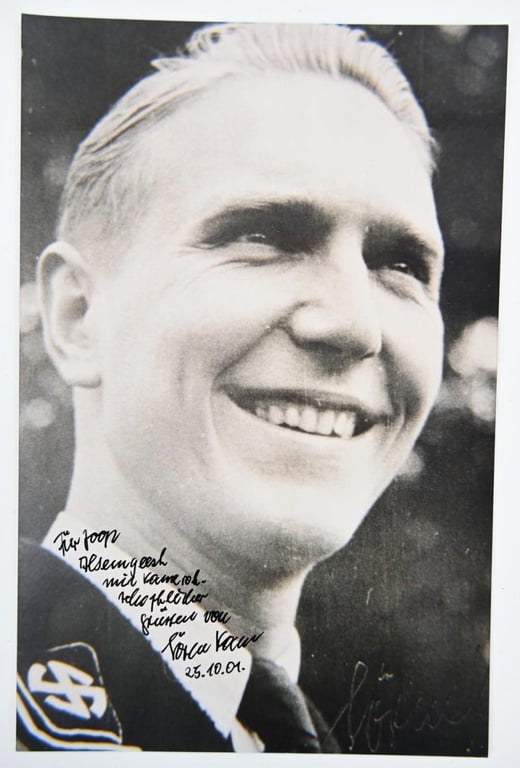 Signature of Waffen-SS KC Recipient 'Søren Kam'
