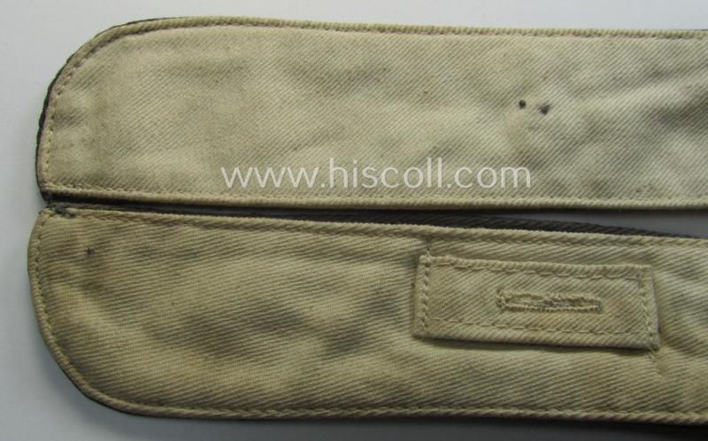 WH (Luftwaffe) bluish-coloured- and/or 'standard-issue'-pattern so-called: 'Kragenbinde' (or: uniform inner-collar) being a regular-issued (and non-maker-marked) example that comes in a hardly used- nor worn, condition