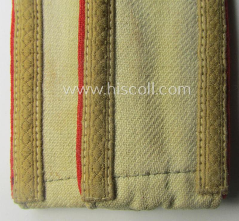 Truly worn and/or used pair of (early-war-period ie. truly 'DAK'-related!) WH (Heeres) NCO-type, 'tropical-pattern' shoulderstraps: 'Uffz. der Art.-Truppen'