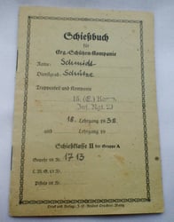 German Heer Shooting record book (Schießbuch für Erg....