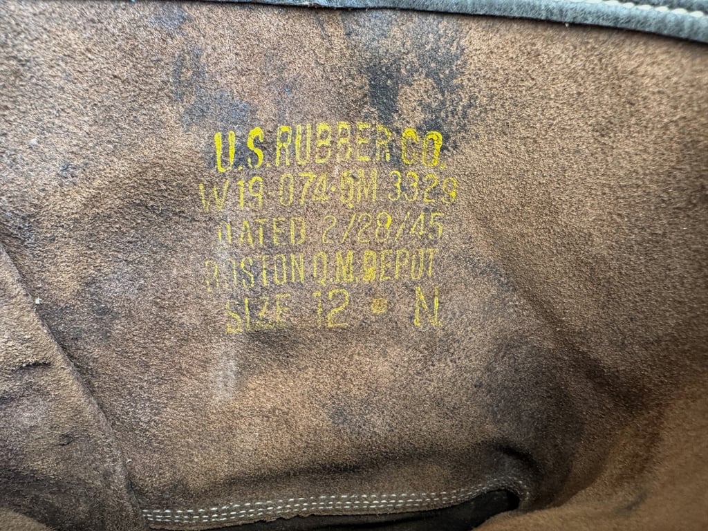 US WWII Shoe Pac Rubber Winter Boots (unissued)