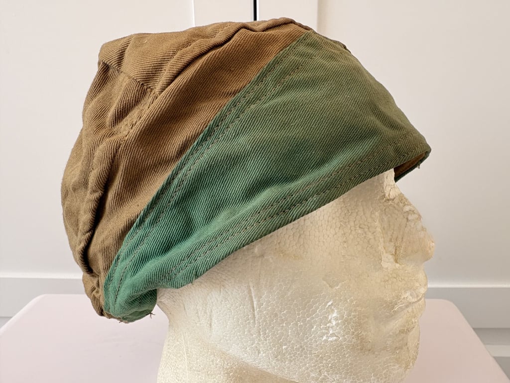 VERY RARE BRITISH WWII FEMALE MUNITIONS WORKERS HEAD-DRESS. CANARY GIRLS.