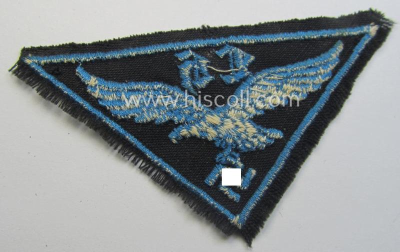 WH (LW- ie. Hitlerjugend-) related, machine-embroidered breast-badge: 'Flakhelfer'