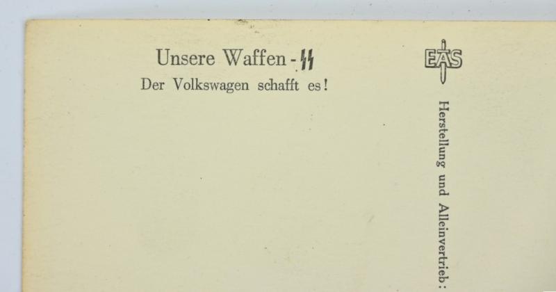 German Waffen-SS Kriegsberichter Postcard 'Unsere Waffen-SS'