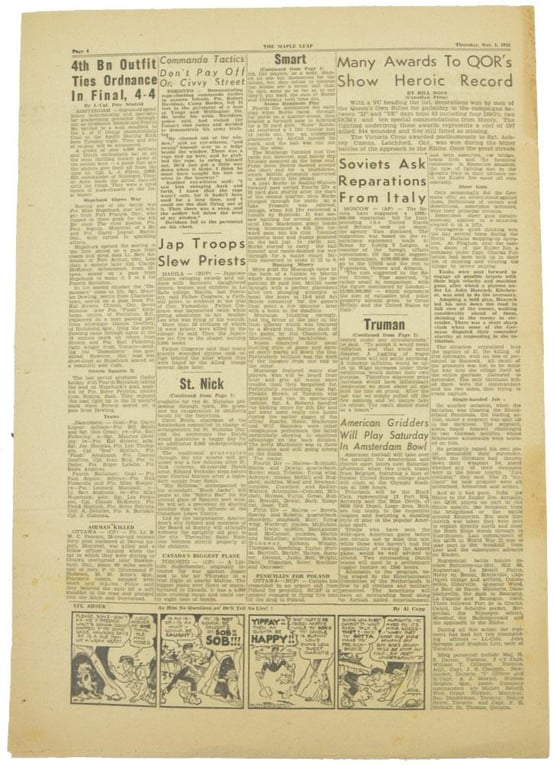 Canadian Maple Leaf Newspaper
