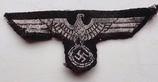 WH (Heeres) flat wire woven Offiziersadler für Schiffchen,...