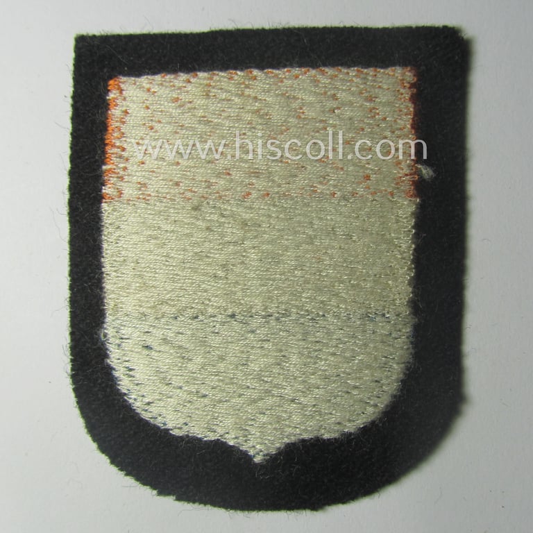 Dutch, Waffen-SS 'volunteer' arm-shield as was specifically intended for usage by soldiers of the: '23. SS Freiwilligen Panzer Grenadier Division' ('Nederland')