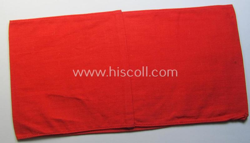 Attractive, linnen-based armband (ie. 'Armbinde') as was intended for usage by the staff of the: 'SA-Wehrmannschaften' (being a hardly used example that still shows its period-attached so-called: 'RzM'-etiket)