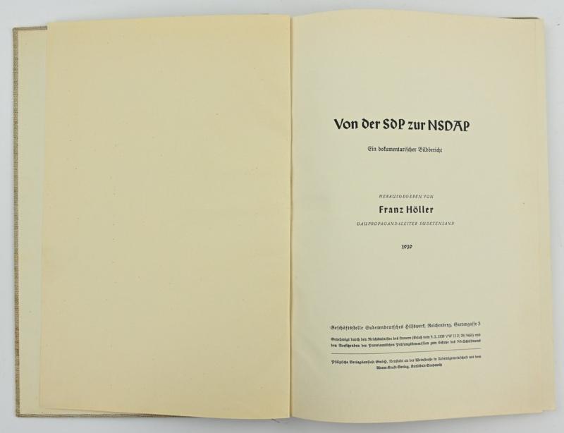 German Book: 'Von der SdP zur NSDAP'