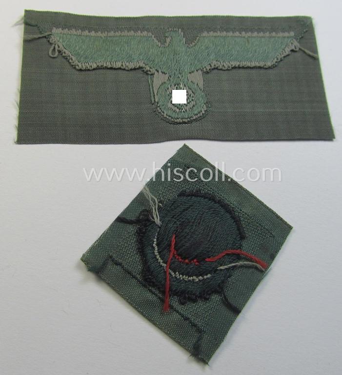 WH (Heeres) cap-eagle & cocarde-set (ie. 'Schiffchenmützen-Adler u. Kokarde für Manns. u. Uffz.')