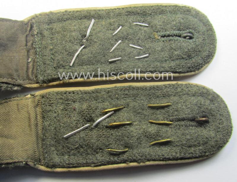 Pair of WH (Heeres) neatly 'cyphered', 'M40 o. M43'-pattern NCO-type shoulderstraps: 'Feldwebel des Infanterie-Rgts. 344' (part of the '223. Inf.Div.')