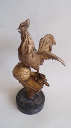1830-1848 Louis-Philippe Gilded Rooster Flag Finial