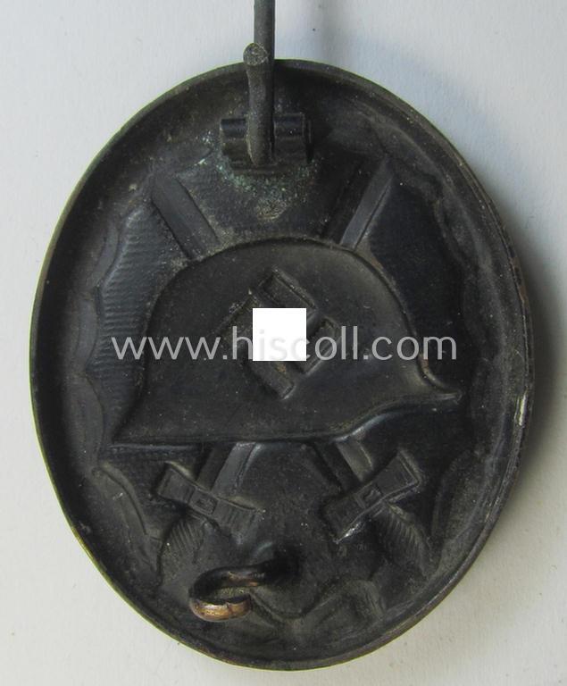Neat - albeit non-maker-marked - example of a black-class wound-badge (or: 'Verwundeten-Abzeichen in Schwarz') that comes in an overall nice- (ie. just moderately used-), condition