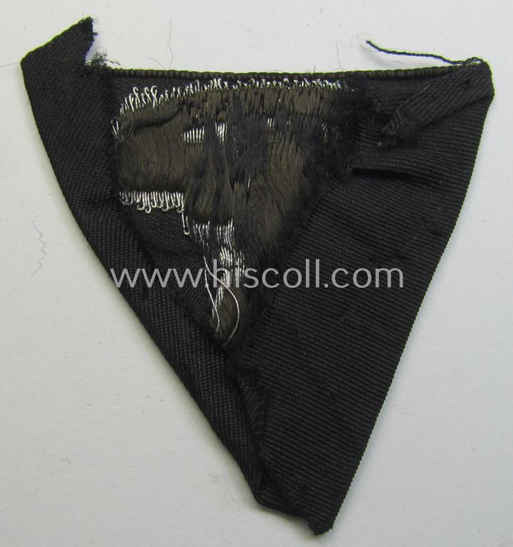 Attractive, so-called: N.S.K.K. (ie. 'National Socialistisches Kraftfahr Korps') side-cap-eagle (ie. 'Adler für N.S.K.K.-Schiffchen o. Lagermütze') being a 'flat-wire-woven'-example onto a darker-brown-coloured background