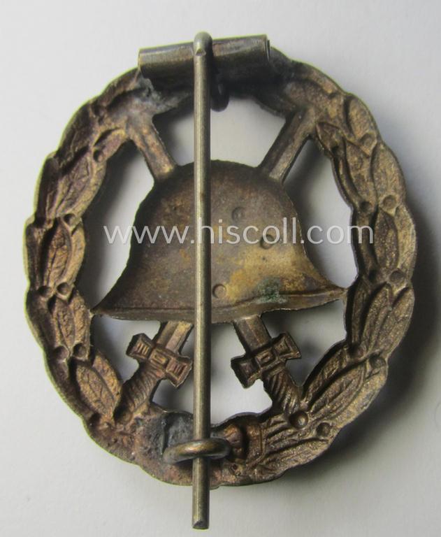 WWI-pattern, silver-class wound-badge (ie.: 'Verwundeten Abzeichen in Silber') of the so-called: 'Durchbrochener'-pattern