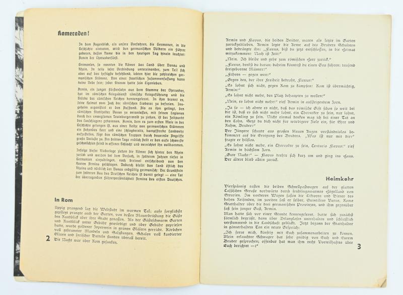 German DJ/HJ Booklet 'Armin der Cherusker'