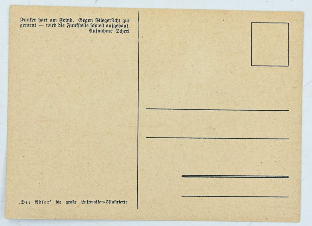 German LW Postcard 'Funkstelle'