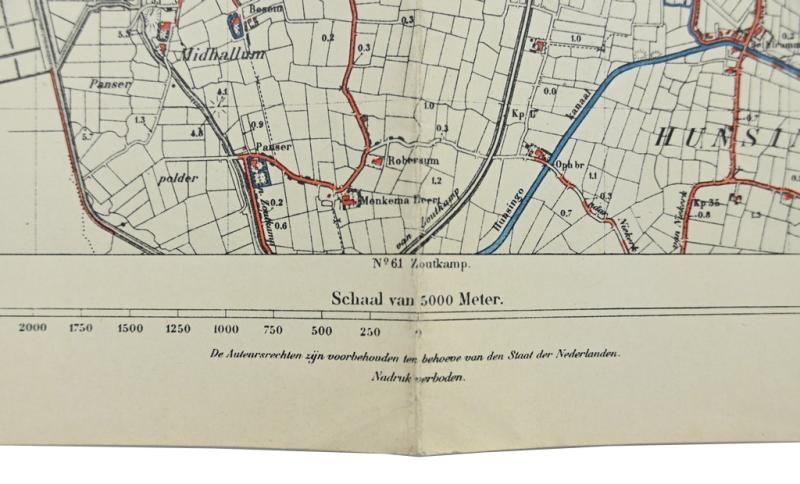 German Roadmap 'Ulrum' Holland 1939