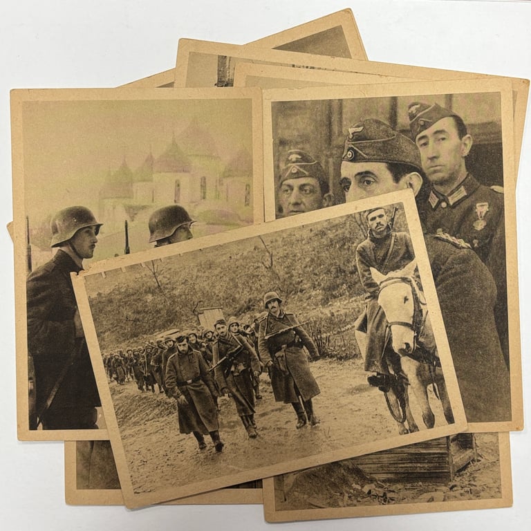 WH Spanish División Azul Propaganda Postcard Set