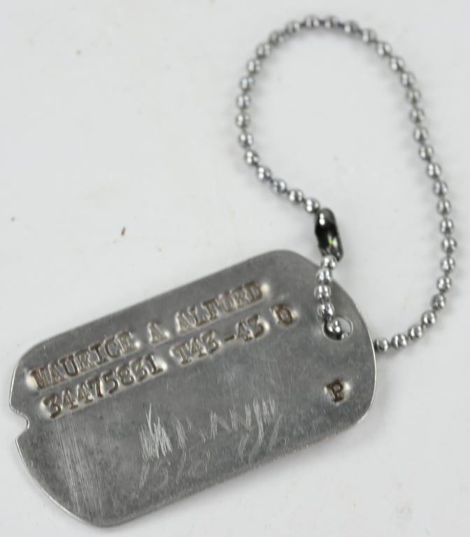 US WW2 Dog-tag 155th Infantry Regiment