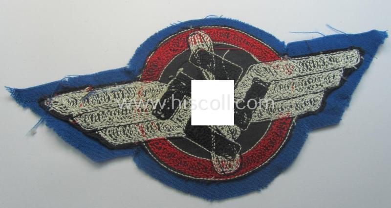 HJ (ie. 'Hitlerjugend') pre-war- (ie. after 1938-) so-called: 'Sporthemd-Abzeichen' that was intended for usage by a member who served within the so-called: 'Luftsportscharen'