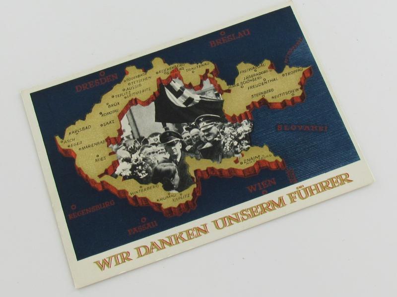 Postcard : 'Wir danken unserm Führer'