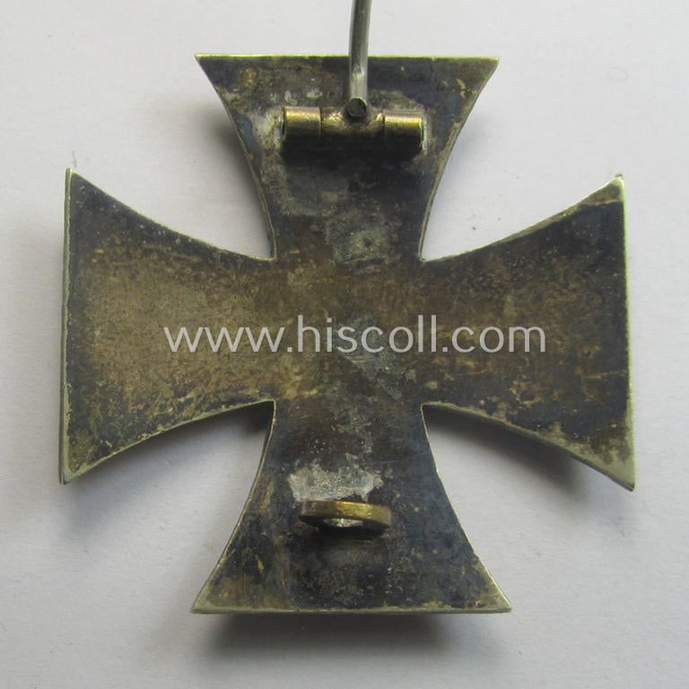 WWI-period 'Eisernes Kreuz 1. Klasse' being a truly converse-shaped and/or genuine silver-based example that is void of a makers'-designation