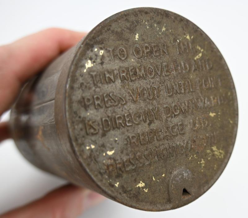 British WW2 Players large tabacco tube tin can