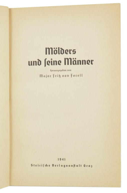 German Book: Molders und seine Manner