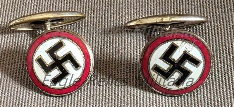 A Pair of Sympathisers Cuff Links in a box