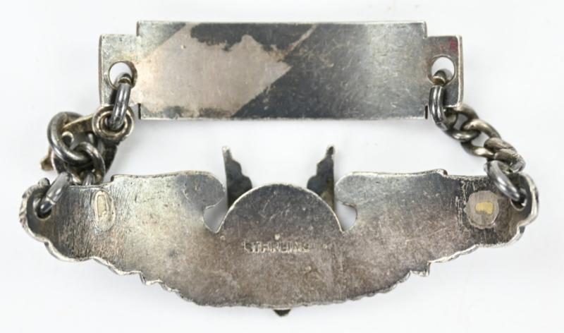 USAAF WW2 Bombadier Wings Sterling Silver bracelet