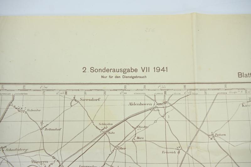 German WH Mapcard of Gemmenich Belgium