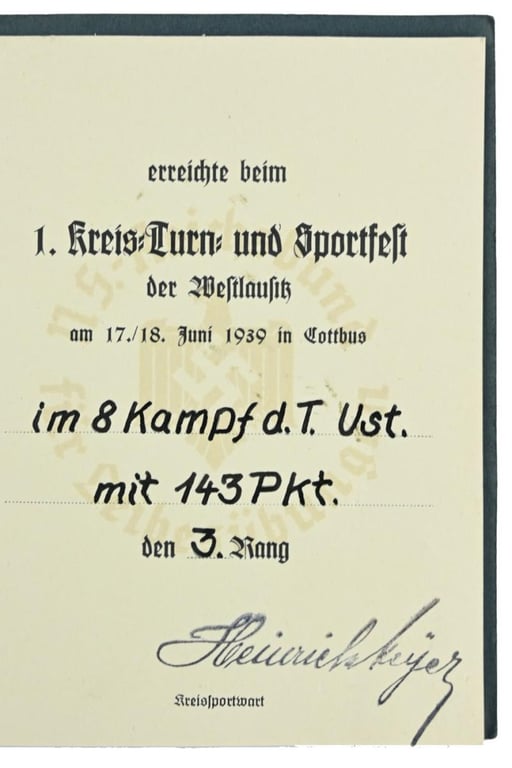 German NSRL Sports Certificate