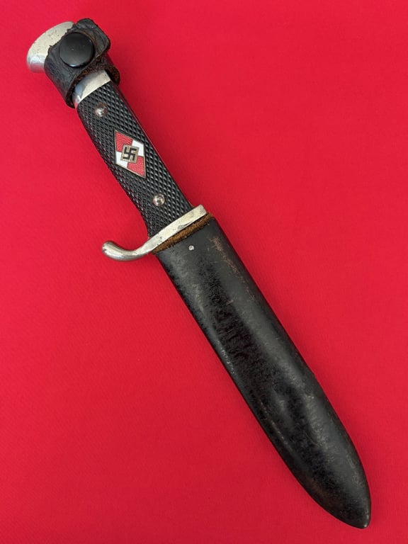 WW2 GERMAN HITLER YOUTH KNIFE, RZM STAMPED 1938 M7/62 Friedrich Plucker Jr of Solingen-Grafrath.