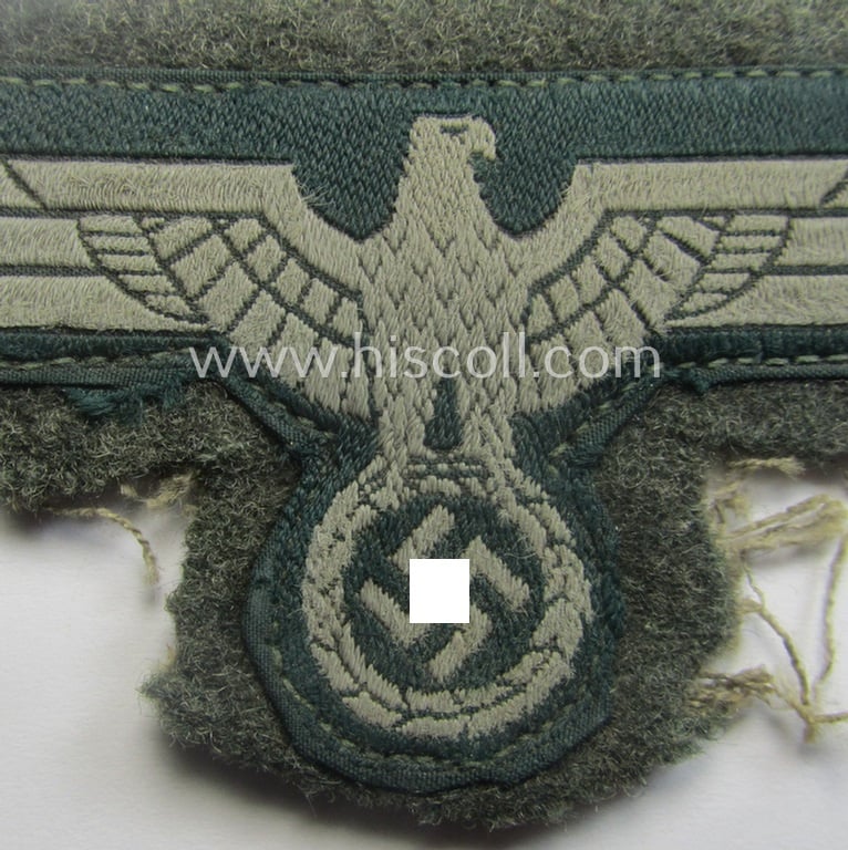'Cut-out of a tunic' - WH (Heeres) EM- (ie. NCO-) type breasteagle (ie. 'Brustadler für Mannschaften und Unteroffiziere des Heeres')