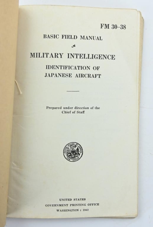 US WW2 FM30-38 Military Intelligence Manual
