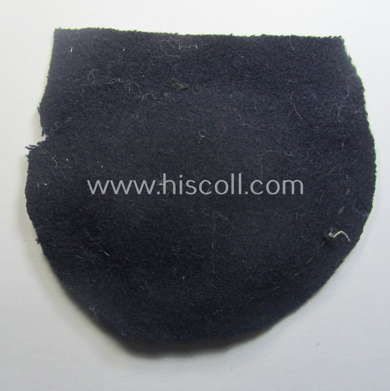 Truly worn- ie. 'cut-out', RB- ('Reichsbahn'-) related arm-eagle as executed in 'BeVo'-weave style as was intended for an official of the: 'Deutsche Reichsbahn' ie. the 'RBD Essen' (or: 'Reichsbahndirektion Essen')