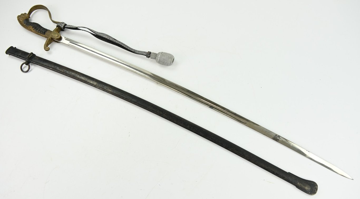 German WH Officer Lionhead Sword with Portopee