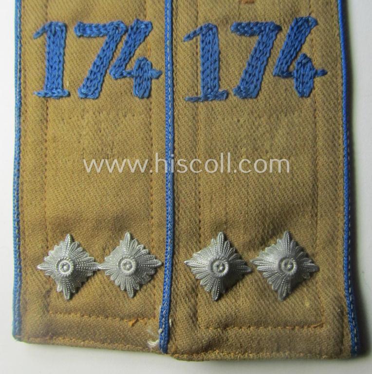 Pair of early-pattern: 'HJ'- (ie. 'Hitlerjugend'-) shoulderstraps as intended for usage by a: 'Scharführer' who was attached to the: 'Oberbann IV - Bann 174' (Bann 174 = 'Bann Ottweiler o. Saar Ost')