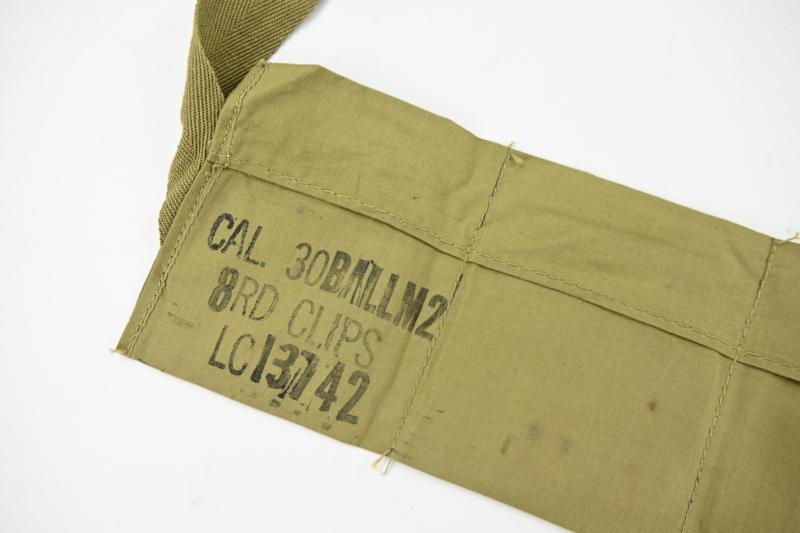US WW2 M1 Rifle Ammo Bandoleer .30 Cal