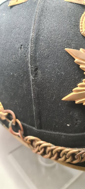 1903 “Sherwood Forester’s  Officers Blue Cloth Helmet.