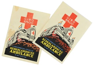 Dutch Support Stamp for the Dutch Ambulance Red...