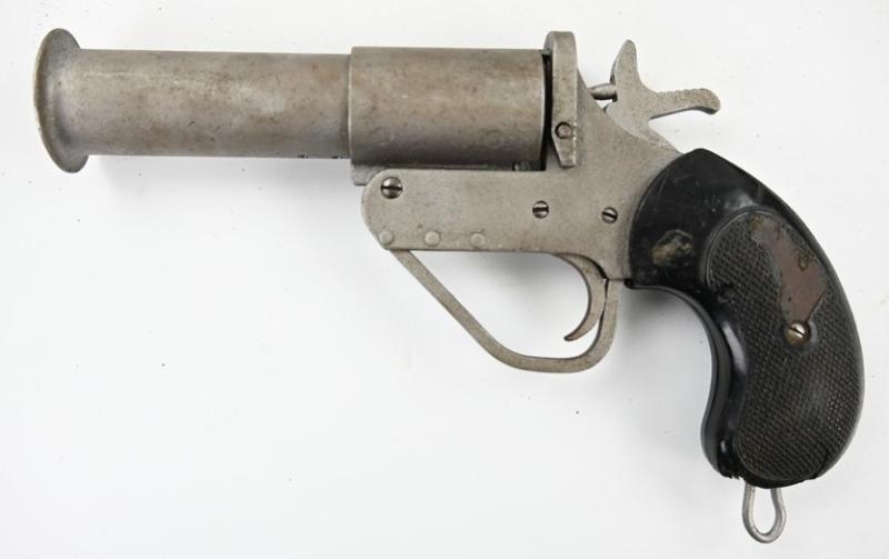 British WW2 Flare Pistol No.1 MK5 Flare Pistol with Leather Holster