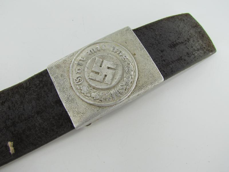 Wehrmacht Aluminum EM/NCO Police Buckle with Belt 1942