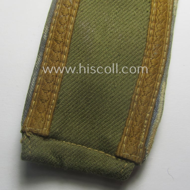 Single, WH (Heeres) 'tropical-issued'- (ie. early 'DAK'-related), NCO-type shoulderstrap as was intended for an: 'Unteroffizier der Nachschub-Trpn.'